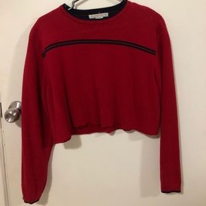 Cropped crew neck